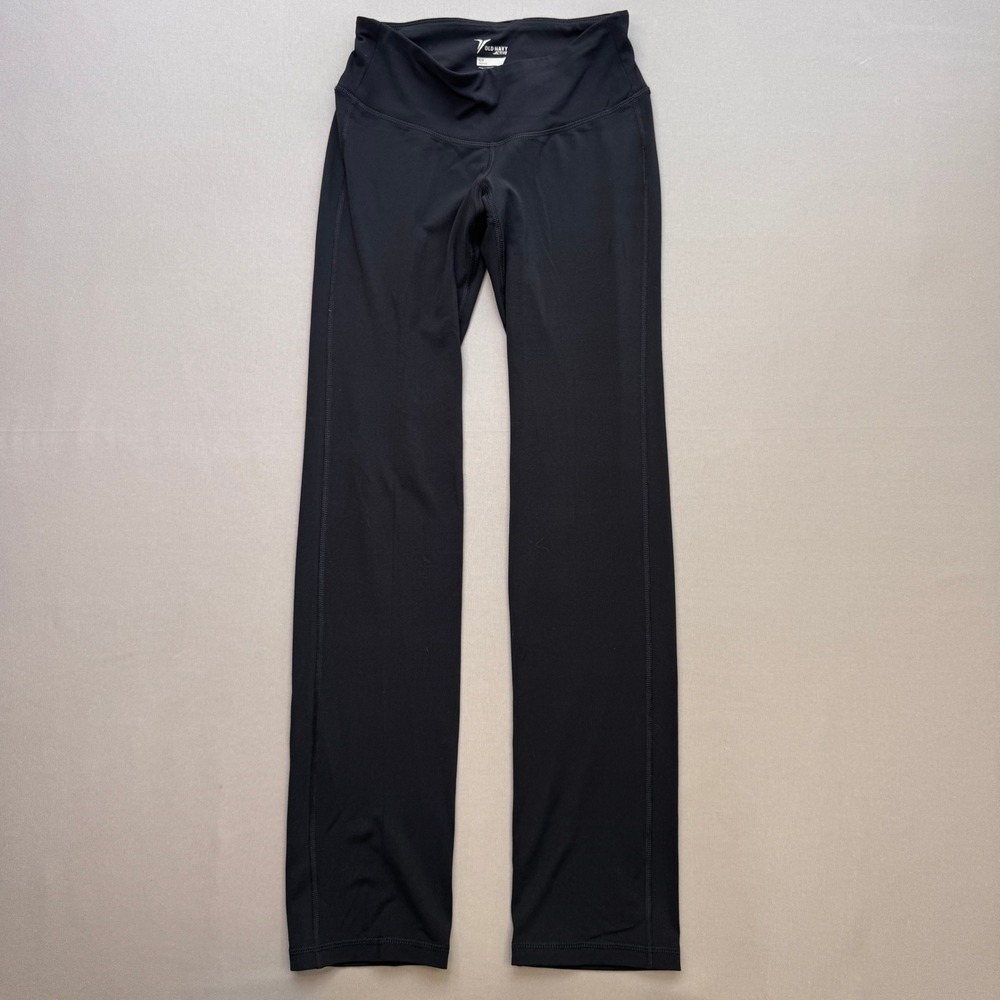Old Navy Active Womens Petite Small Black Straight Leg Yoga Pants Leggings